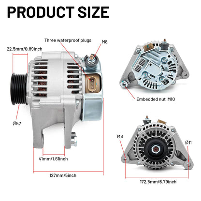 Solidspare Alternator Fit For Toyota Matrix Corolla L4 1.8L 2003 2004 2005 2006 2007 2008