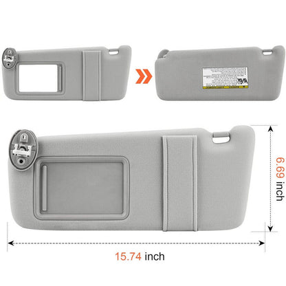 Solidspare Sun Visor W/ Sunroof Left Driver Side For 2009-2016 Toyota Venza 74320-0T022-B1