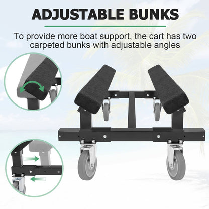 Solidspare Watercraft Dolly max 1400lbs For Kawasaki Sea-Doo Jet Ski Stand Storage Cart PWC