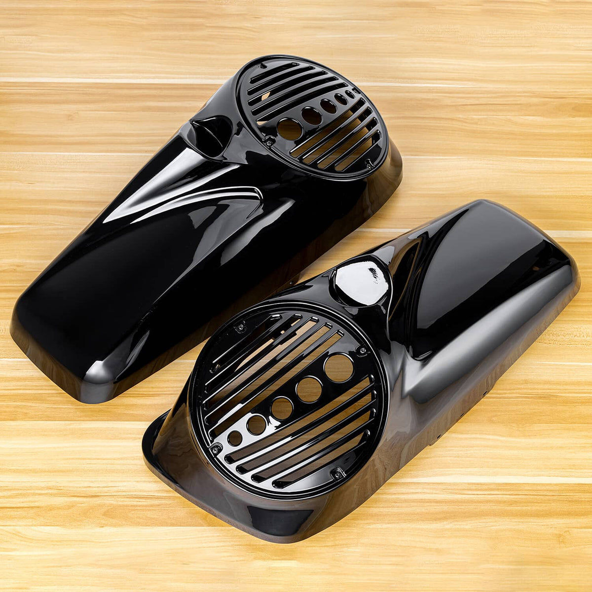 Solidspare ABS 8" Speaker Lids with Tweeter Port for HarleyTouring Models 2014-2023 New