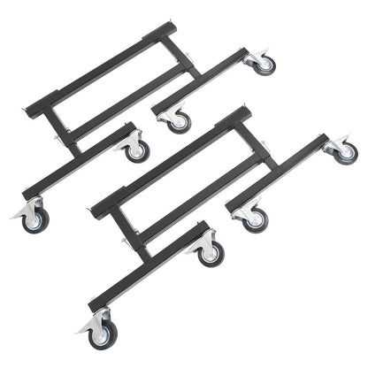 Solid Spare 2PCS 16-20in Adjustable Chassis Stand Sprint Midget Car Locking Casters Black