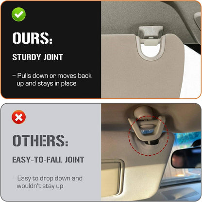 Solidspare 2Pcs Sun Visor Set Left & Right For 2002-2009 Dodge Ram 1500 2500 3500 Beige