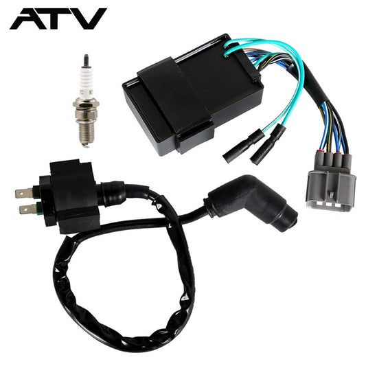 Solidspare For Honda Rancher TRX350FM/FE/TE/TM 2000 2001-2005 Ignition Coil Spark Plug CDI