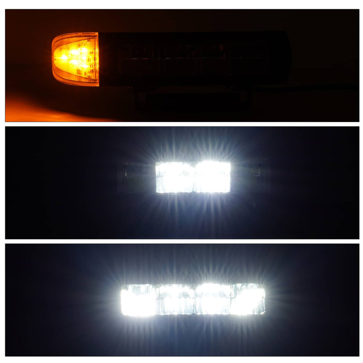 Solidspare 2PCS Headlight Heated LED Plow Lights Universal Replace For 1312100