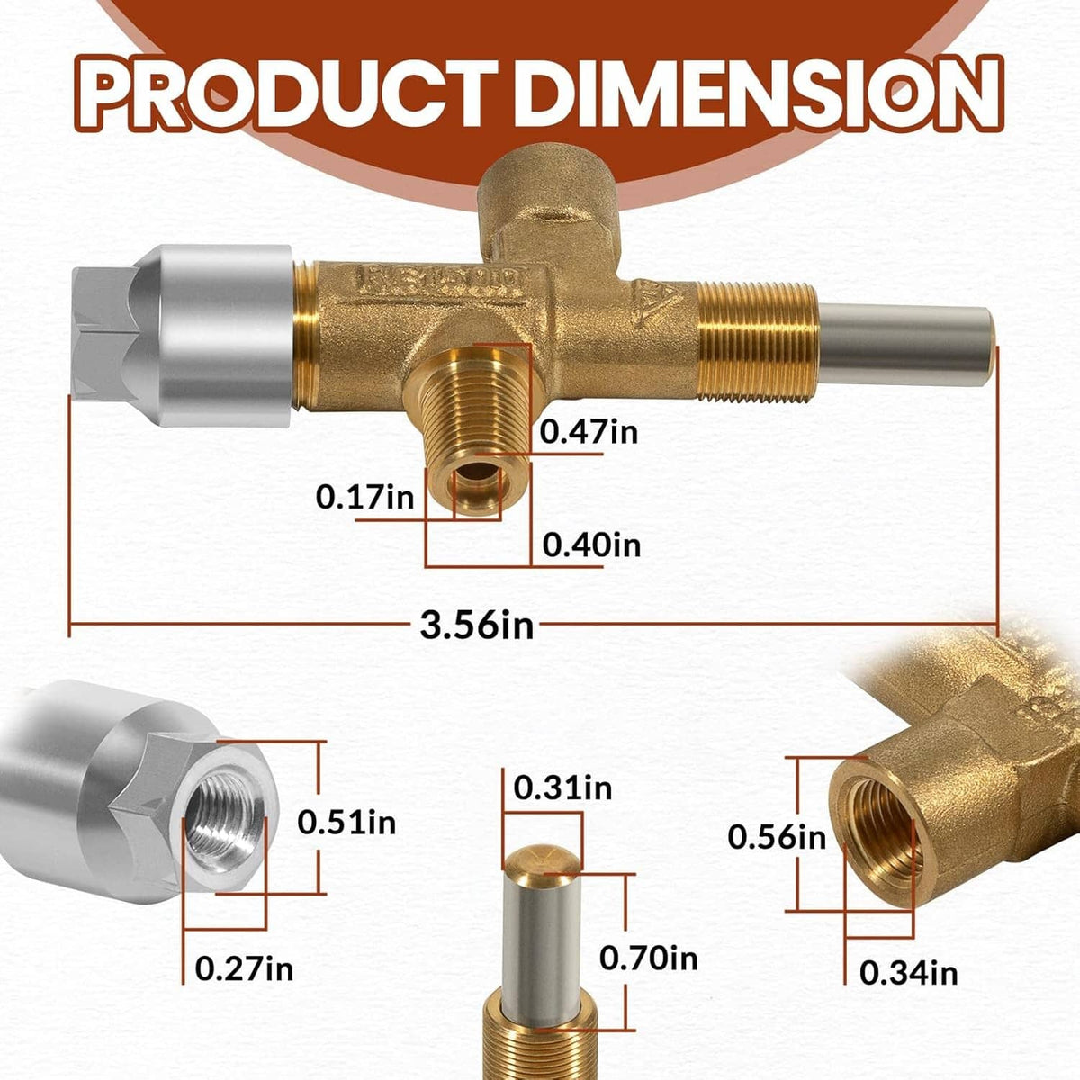 Solidspare 622746001 Gas Valve Extension Plug for Norcold 3163 N260 N300 N400 N500 Series