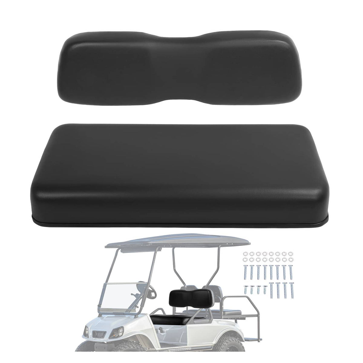 Solidspare For Club Car DS 2001-2012 Golf Cart Front Seat Back & Bottom Cushion Assembly