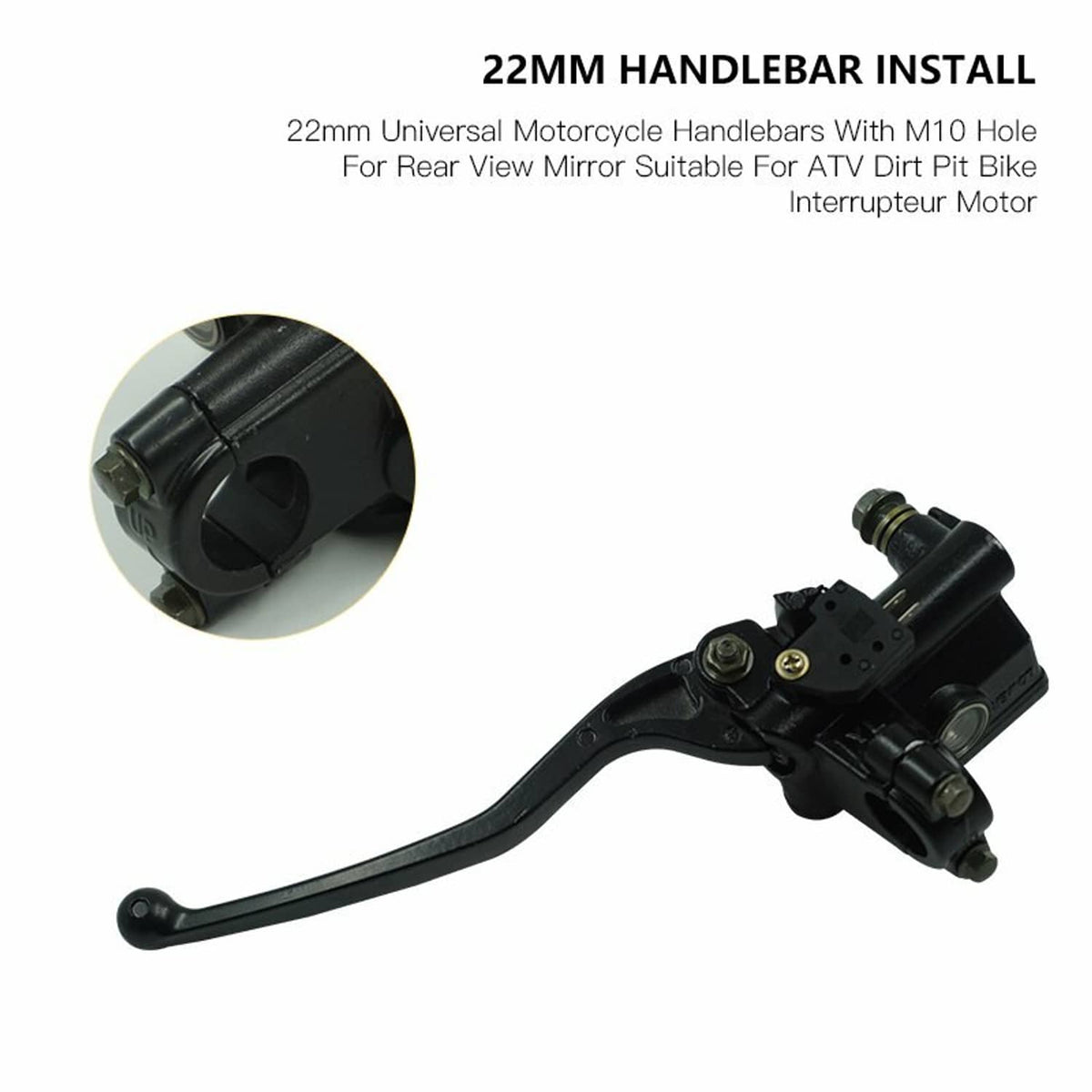 Solidspare US 7/8" 22mm Front Brake Master Cylinder lever Compatible For Yamaha