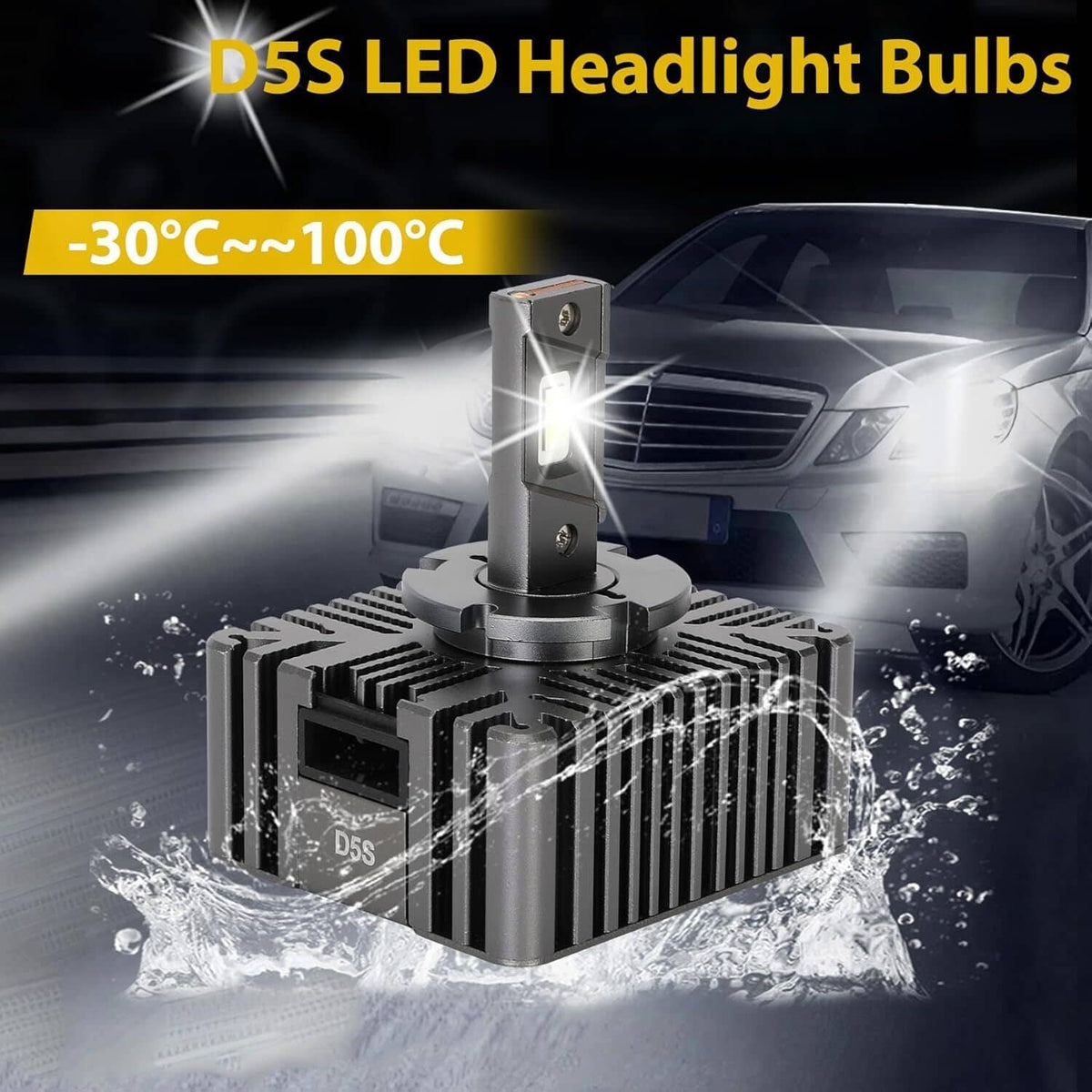 Solidspare 2x D5S LED Headlight Bulbs Hi-Lo for 2016-2018 Chevy Silverado 1500 Replace HID