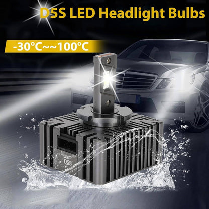 Solidspare 2x D5S LED Headlight Bulbs Hi-Lo for 2016-2018 Chevy Silverado 1500 Replace HID