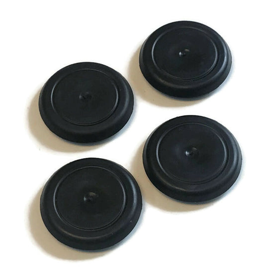 Solid Spare (4) 1-1/4 Inch Black Rubber FLUSH MOUNT HOLE PLUG - Sheet Metal Auto Body Panel