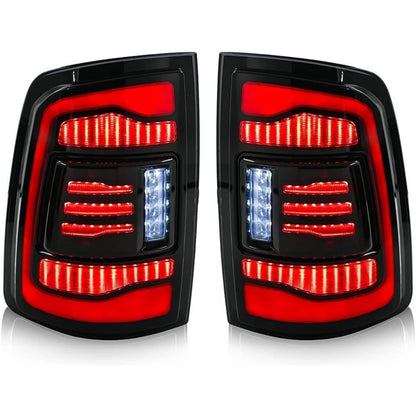 Solidspare Pair LED Tail Light for 2009-2018 Dodge Ram 1500 2500 3500 Rear Light Clear Lens
