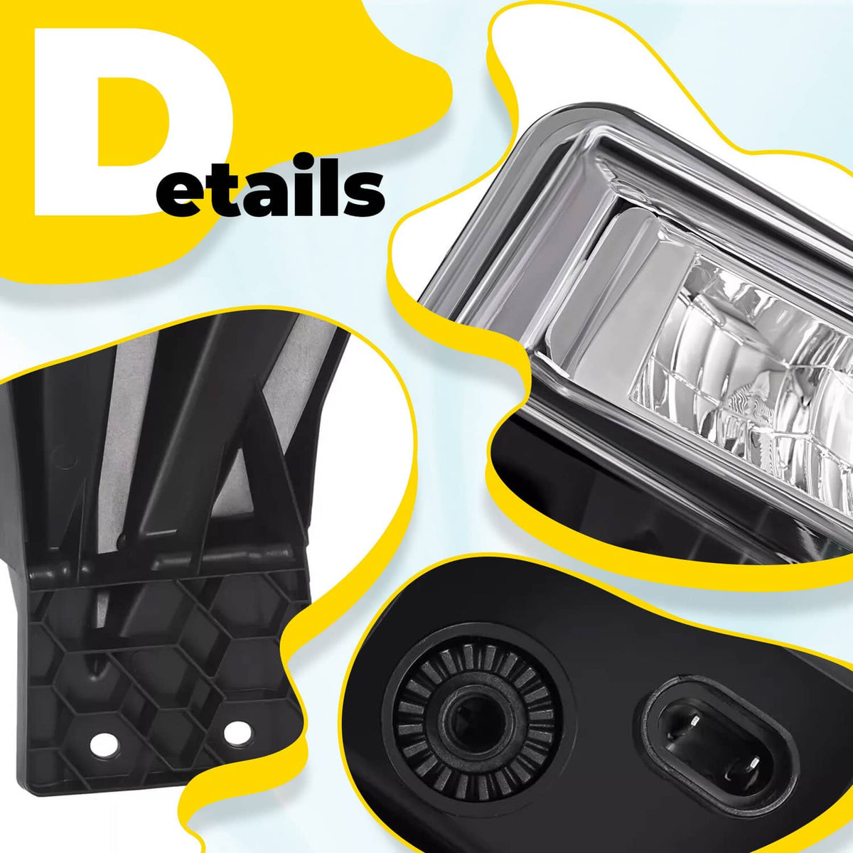 Solid Spare For Ford F250 F350 Super Duty 2020-2022 LED Bumper Fog Lights Driving Lamps Set