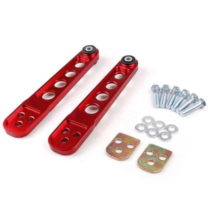 Solidspare Red Rear Lower Control Arm Subframe Brace Tie Bar for 01-05 Honda Civic DX ES EX