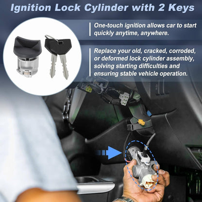 Solidspare Ignition Switch Lock Cylinder Assembly w/2 Key For 1994-2001 Dodge Ram 1500 2500