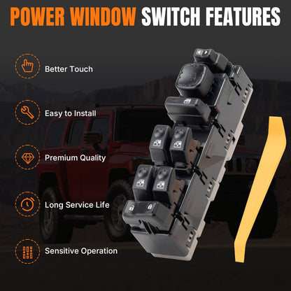 Solidspare 15883429 Master Power Window Switch Fit for 2003 2004 2005 2006 2007 Hummer H2