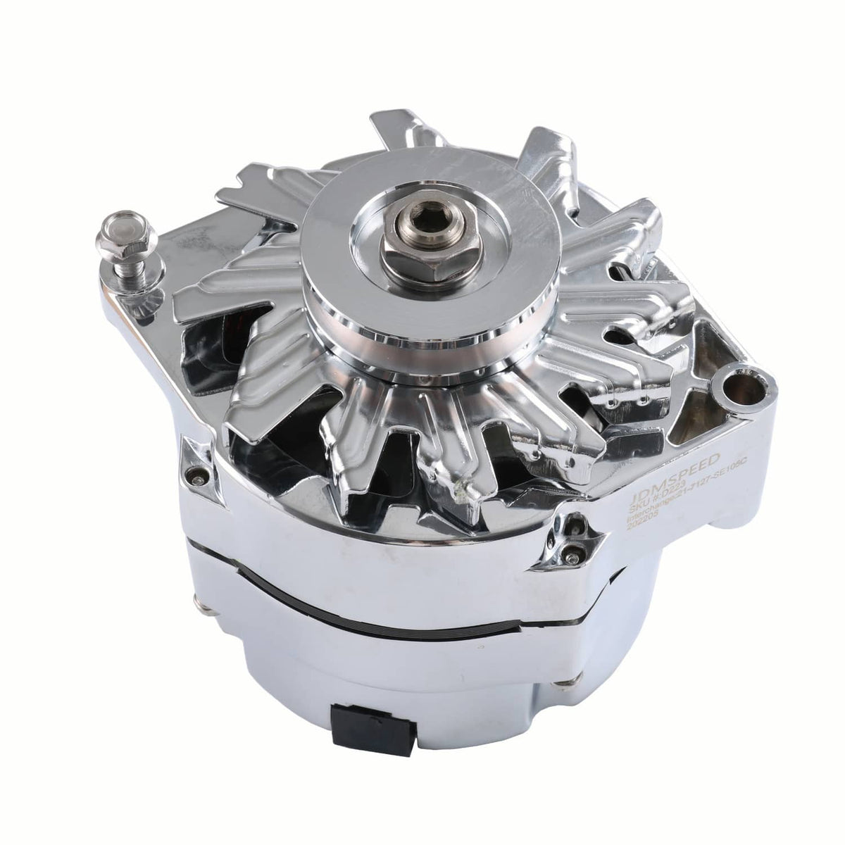 Solidspare Chrome Alternator For SBC BBC Chevy GM 1 Wire Street Rod-High Output ADR0335-C