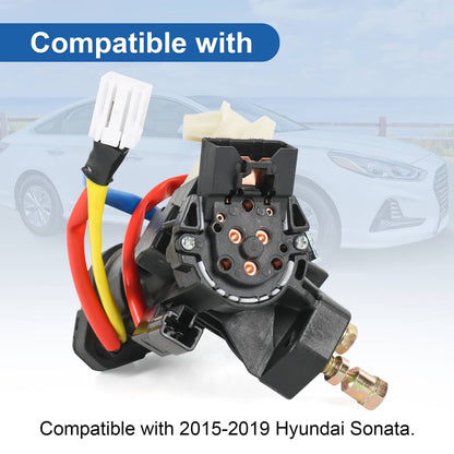 Solidspare Ignition Lock Cylinder Assembly & Keys 81905-C2510 For 2015-2019 Hyundai Sonata