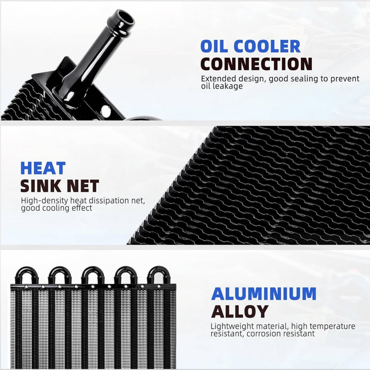 Solidspare 10 Rows Remote Transmission Oil Cooler Radiator Converter Kit Aluminum Universal