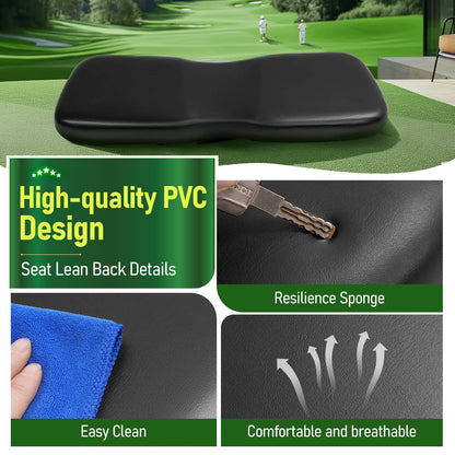 Solidspare Black Front Seat Lean Back Backrest Cushion For Club Car DS 2000.5-up Golf Cart