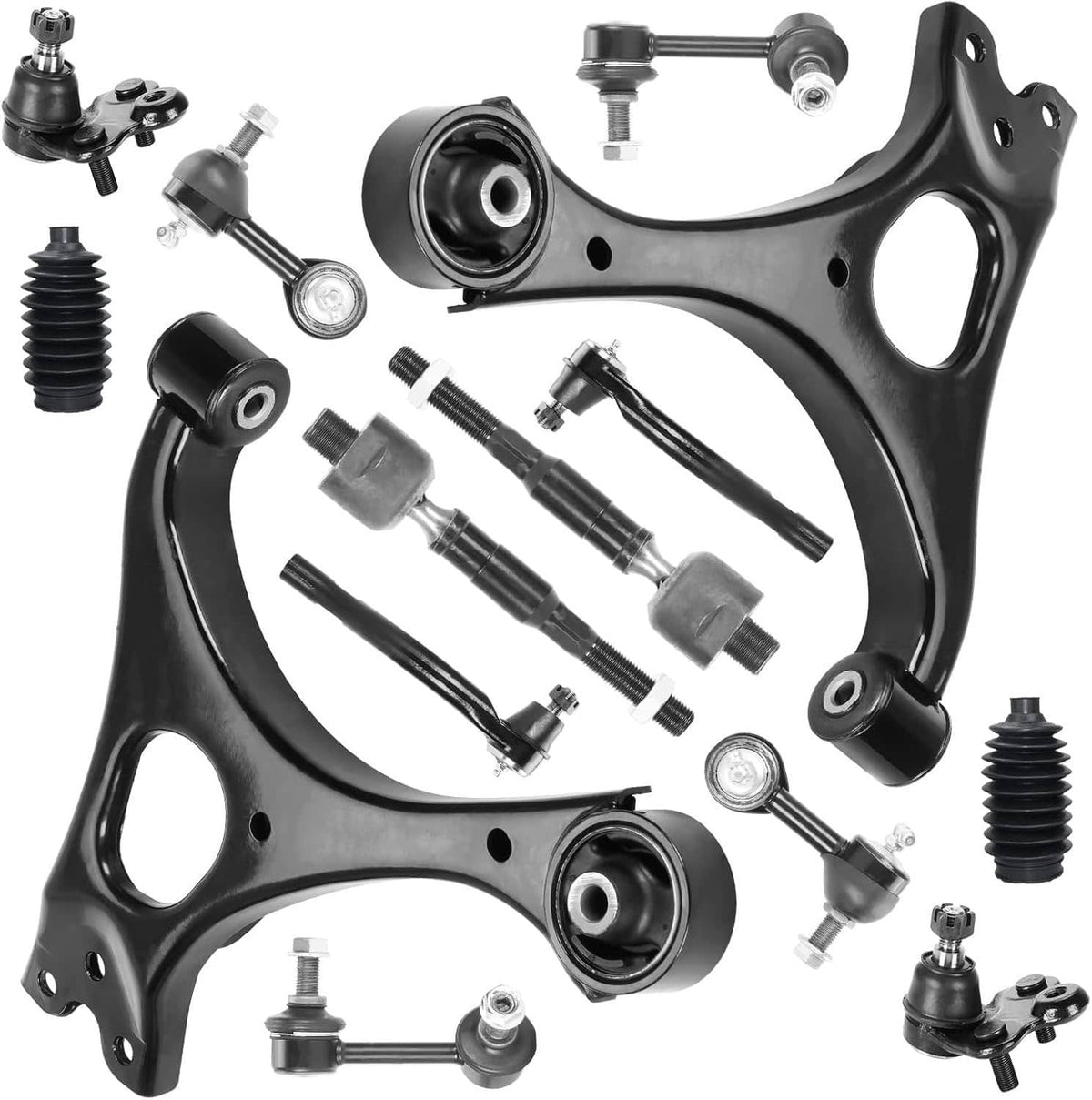 Solidspare New For 06-11 Honda Civic Front Lower Control Arms Ball Joint Sway Bars Tie Rods