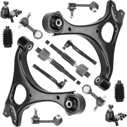 Solidspare New For 06-11 Honda Civic Front Lower Control Arms Ball Joint Sway Bars Tie Rods