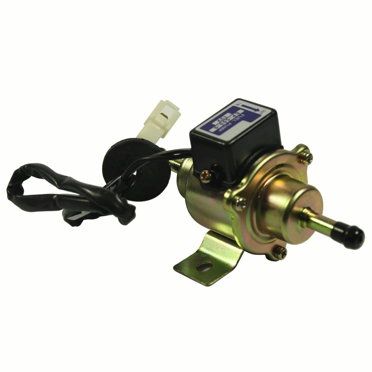 Solidspare CHROME Universal Gas Diesel Electric Fuel Pump 1/4 tubing 3-5 PSI Low Pressure