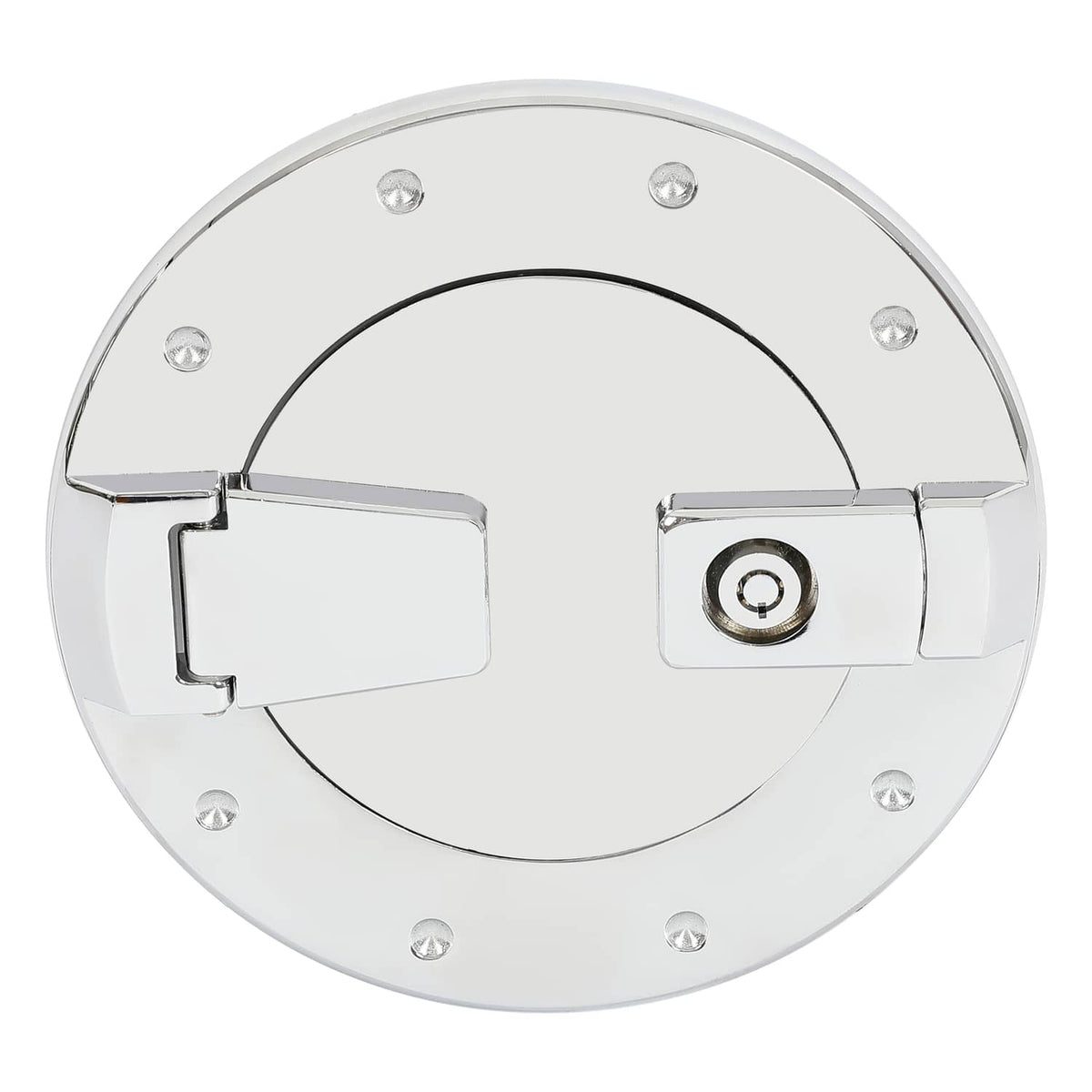 Solid Spare For Hummer H2 2003-2009 Locking Fuel Door Gas Tank Cap Cover Aluminum Chrome