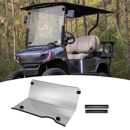 Solidspare Fits for EZGO RXV Front Tinted Full Windshield Windscreen 2008-UP Folding Style