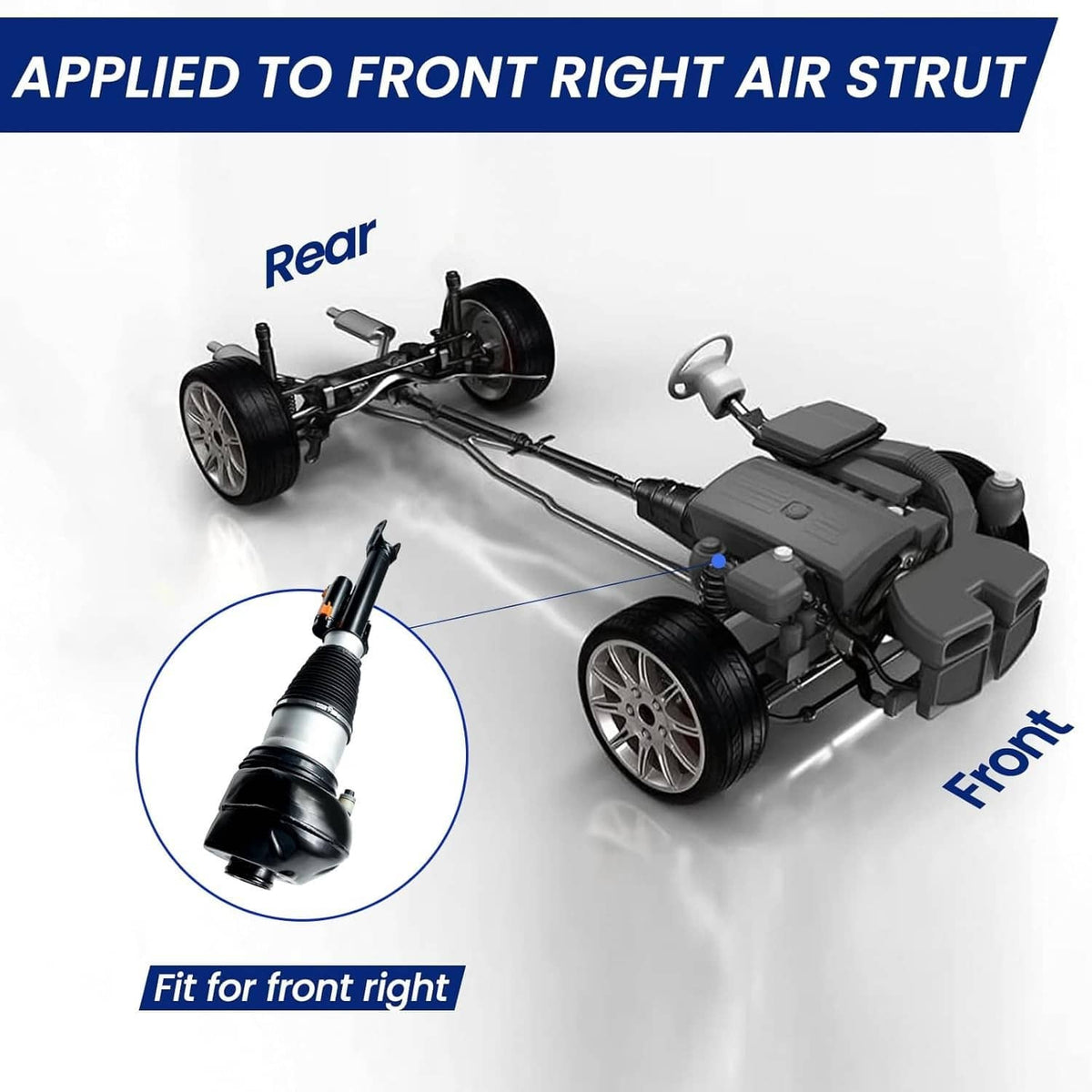 Solidspare Front Right Air Suspension Shock Strut For BMW G11 G12 740i 750i 740Li 750Li RWD