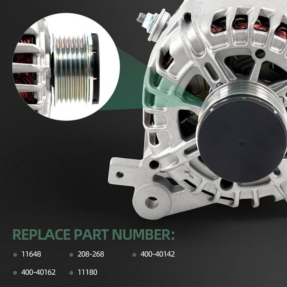 Solidspare New Engine Alternator For 2014-2018 Nissan Rogue S SL SV Advance Exclusive