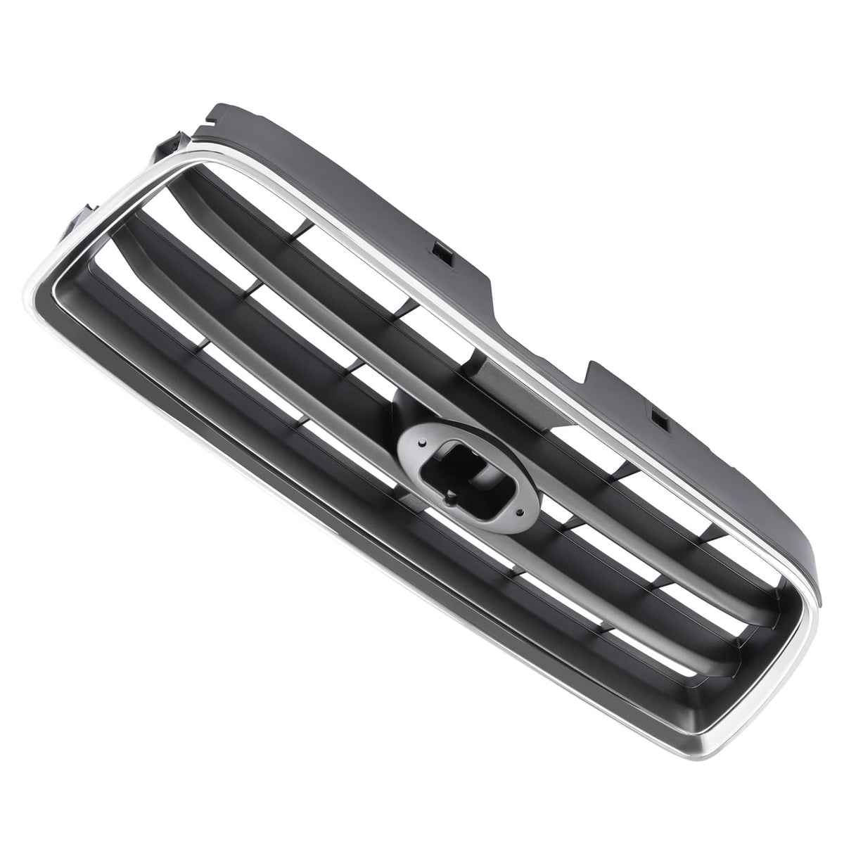 Solid Spare For Subaru Forester 2003-2005 Front Chrome Shell w/ Gray Insert Grille Grill