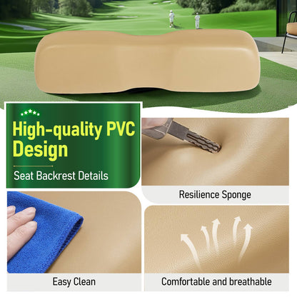Solidspare For Club Car DS Golf Cart 2000.5-up Tan Front Seat Back Backrest Cushion