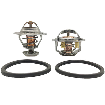Solid Spare 185°F & 180°F Degree Thermostat Front & Rear Kit Pair Fit for GM Pickup Duramax