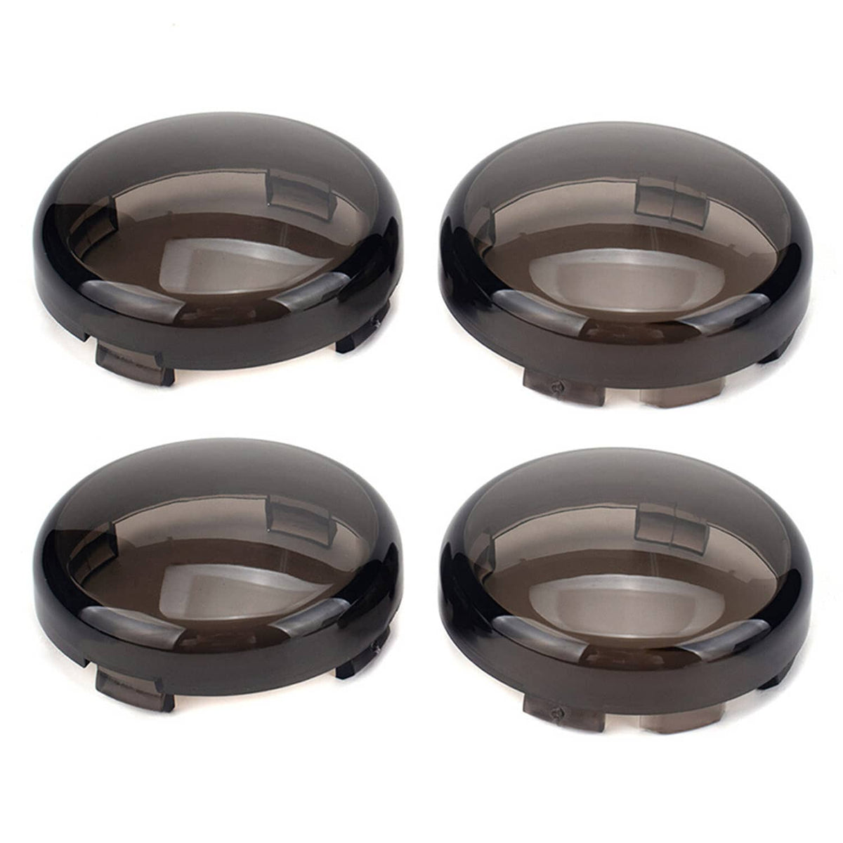 Solidspare 4PCS For Harley Heritage Softail Touring Turn Signal Light Lamp Cover Smoke Lens