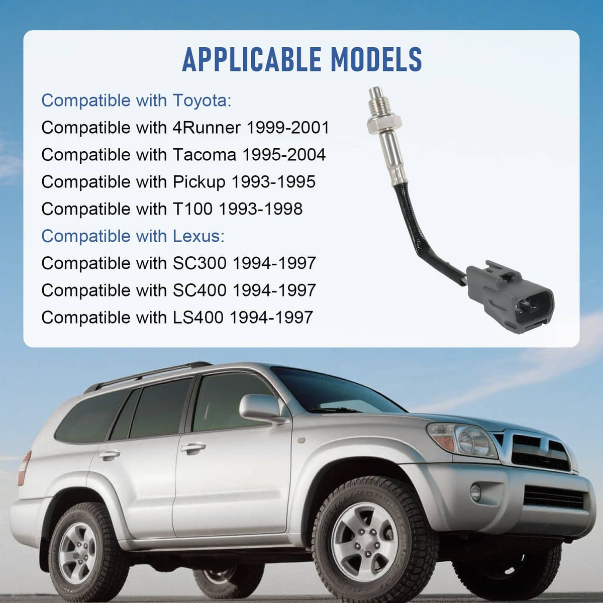 Solidspare Valve Temperature Sensor 89412-34010 Fit for Toyota Tacoma Lexus  SC300LS400