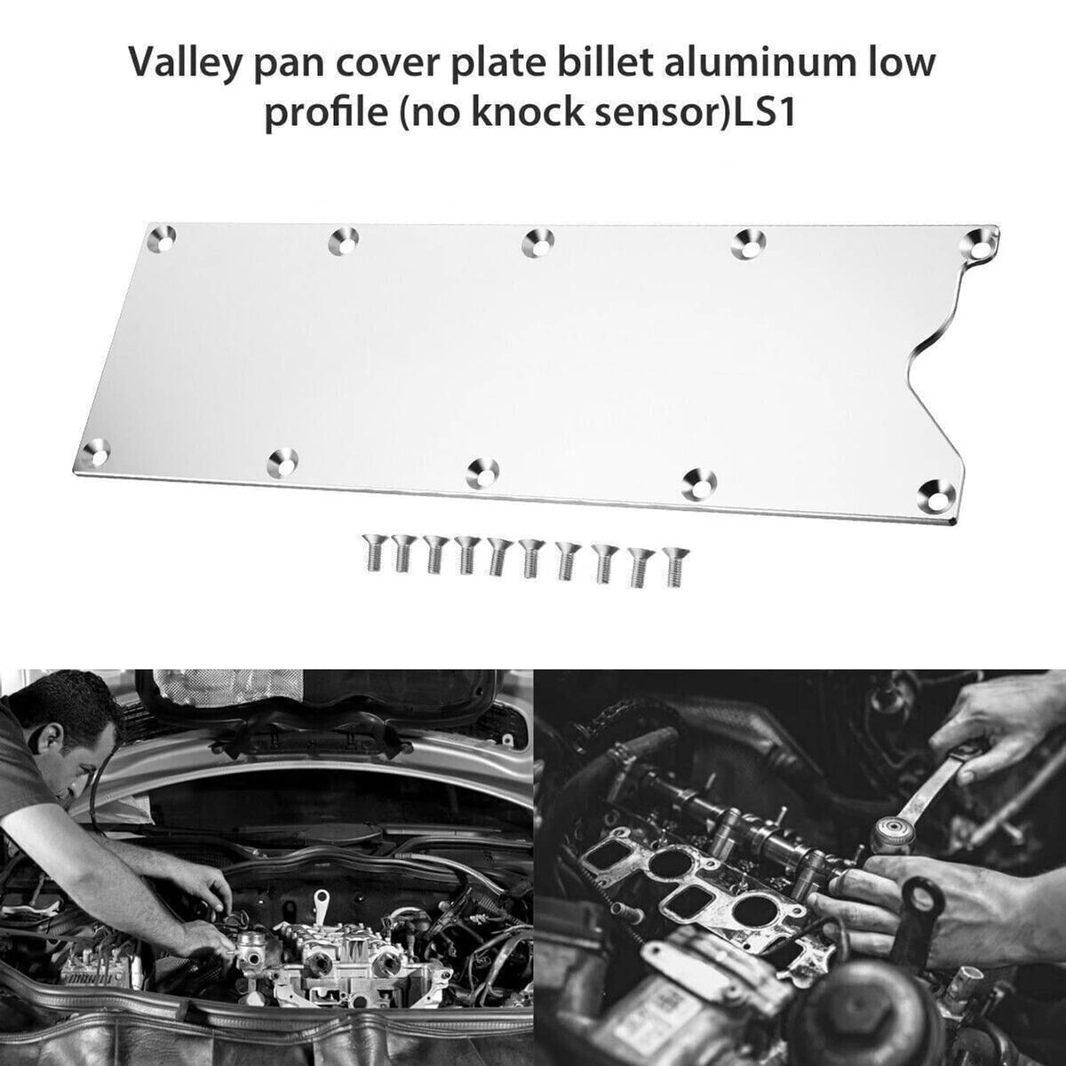 Solidspare Valley Pan Cover Plate (Knock Sensor Delete) For LS Gen 3 Billet LS1 LS2 LS3 LS7