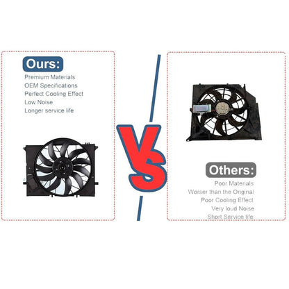 Solidspare Radiator Cooling Fan Assembly 2205000193 For 2000-2006 MERCEDES-BENZ S430 S500
