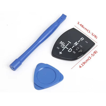 Solid Spare Black Gear Shifter Knob Panel Cover Sticker Trim For BMW F01 F10 F15 F30 F35 F18