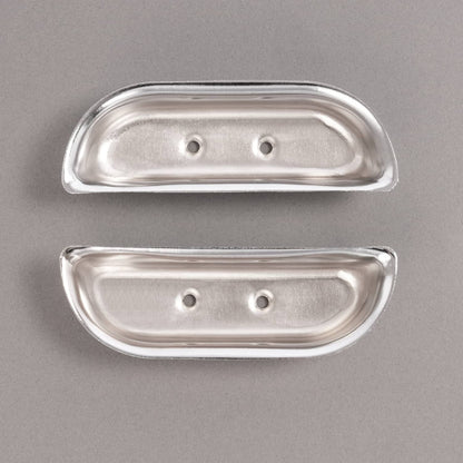 Solid Spare Fits Ford F-100 / F-150 / F-350 1973-1979 Door Panel Arm Rest Cups Steel Chrome