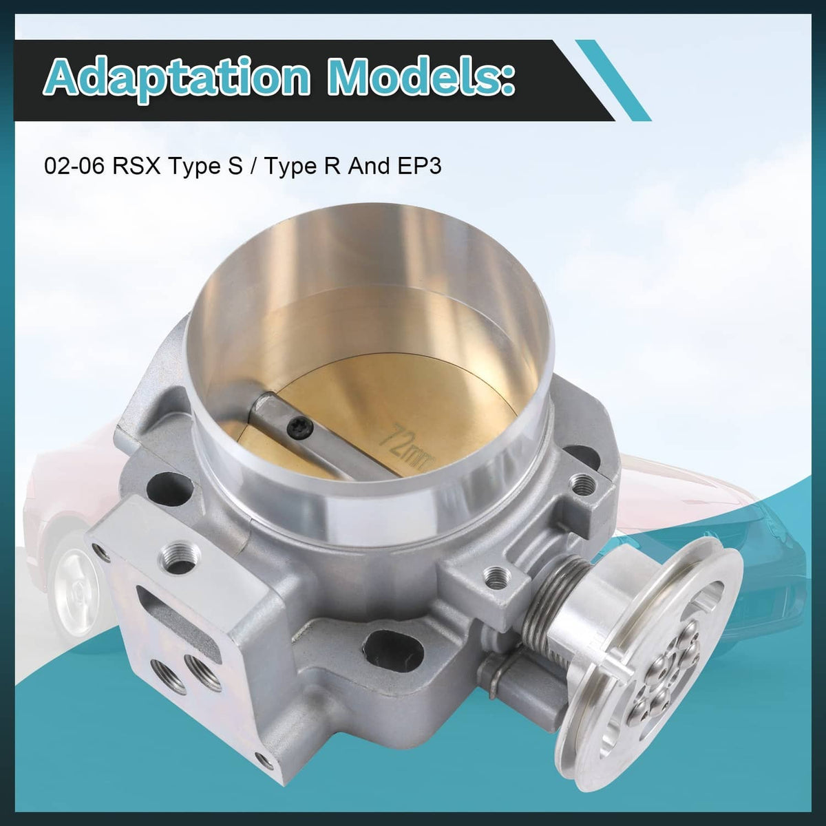 Solidspare JDMSPEED Billet 72mm Throttle Body For K-Series K20 K24 PRB/PRC/RBC/RRC