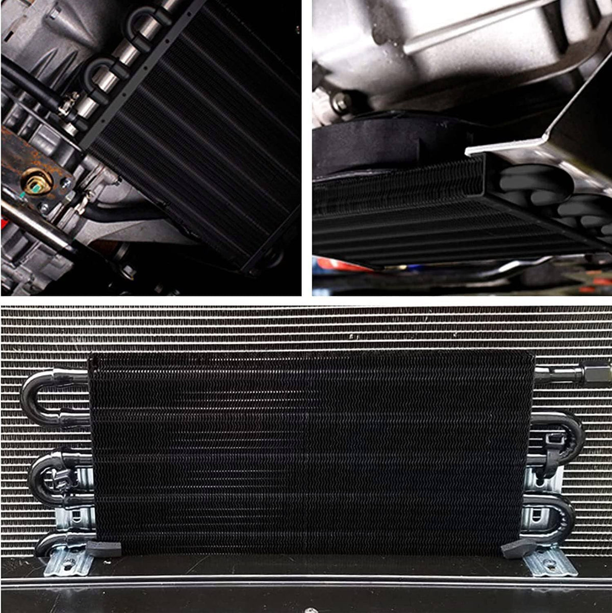 Solidspare 4 Row Remote Transmission Oil Cooler Auto-Manual Radiator Converter Universal