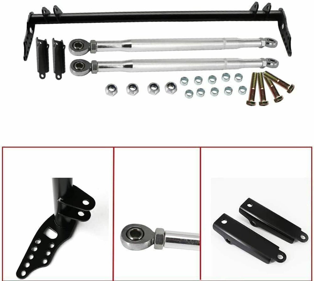 Solidspare Front Traction Control Tie Bar Kit Fit for Honda Civic 92-95 Acura Integra 94-01