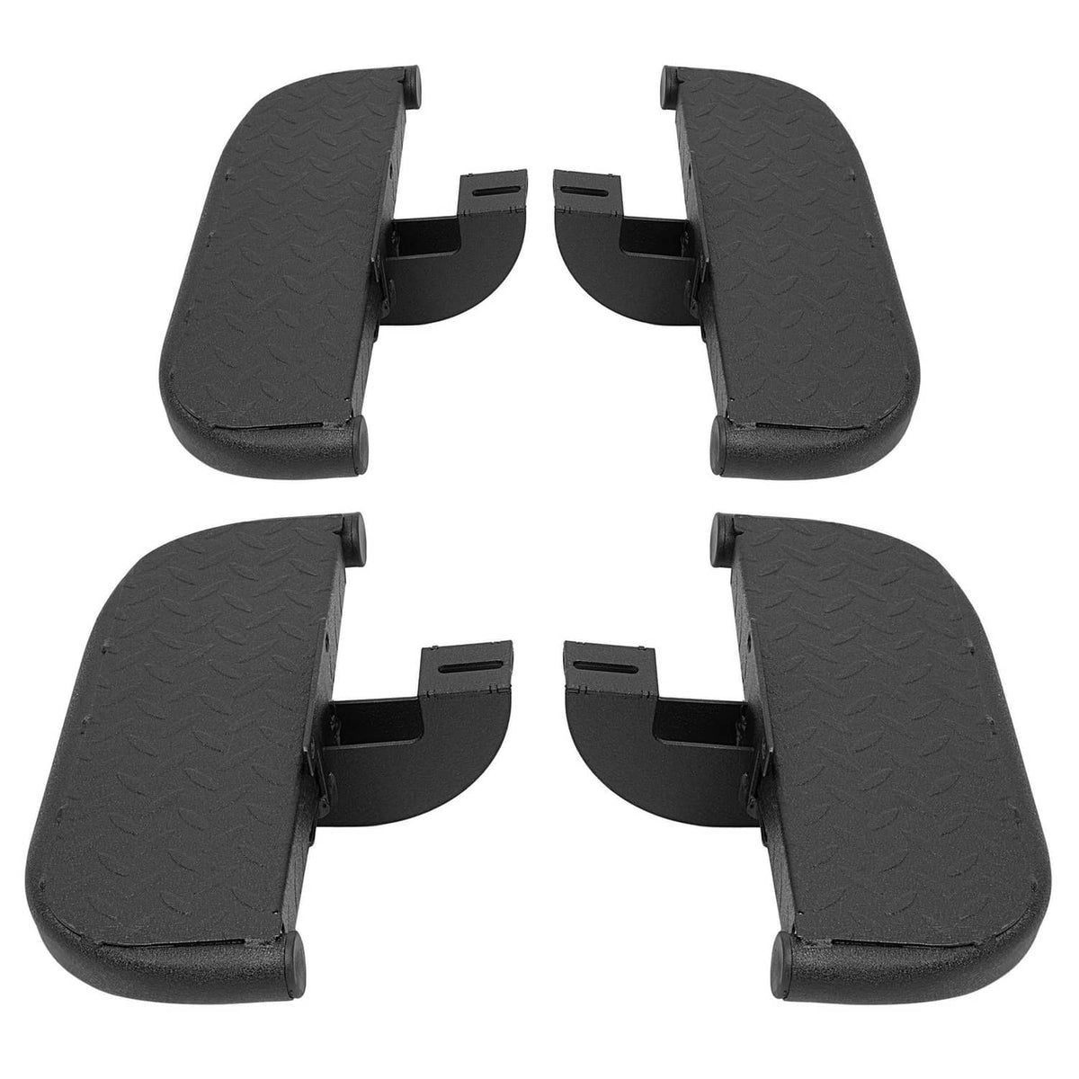 Solid Spare Side Hood Steps Kit For 07-18 Jeep Wrangler JK Unlimited JKU 4-Door Steel 4Pcs