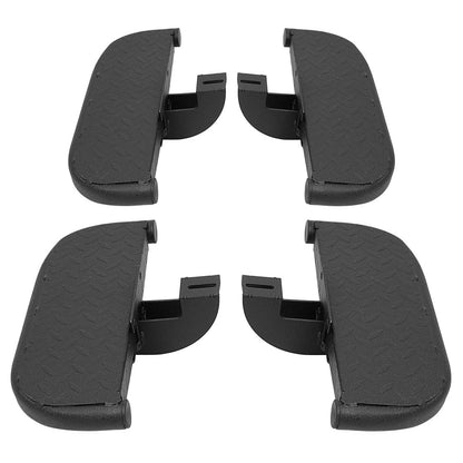 Solid Spare Side Hood Steps Kit For 07-18 Jeep Wrangler JK Unlimited JKU 4-Door Steel 4Pcs