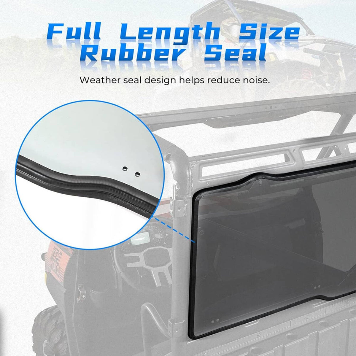 Solidspare Scratch-Resistant Tinted UTV Rear Windshield For Polaris Ranger XP 1000 / Crew