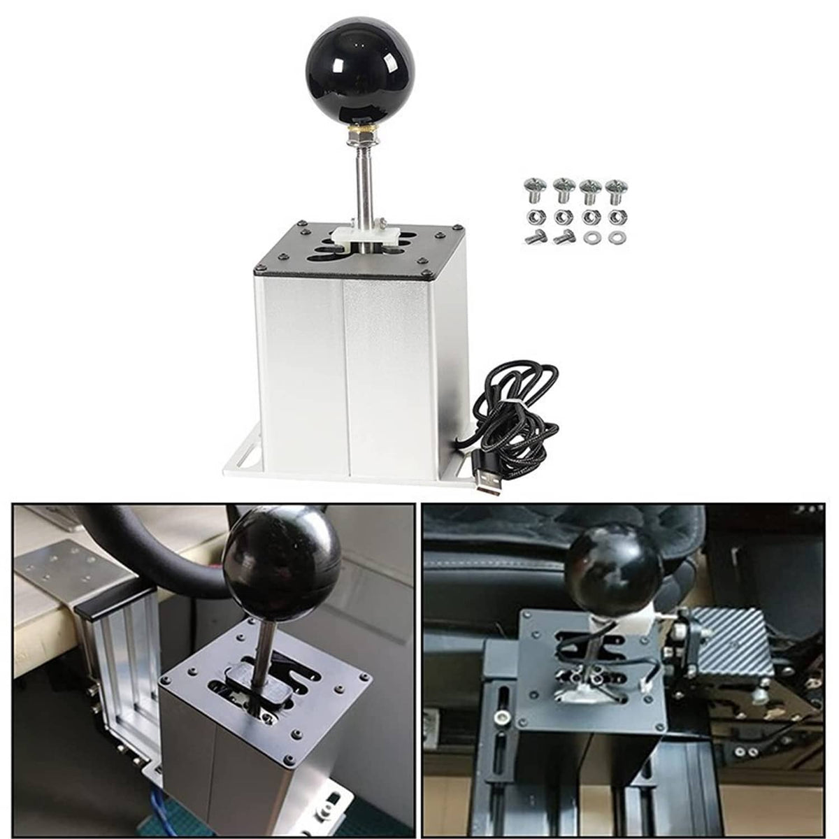 Solidspare USB PC H Gear Shifter 6+R Sim Racing Game For Logitech G29 G27 G25 Thrustmaster
