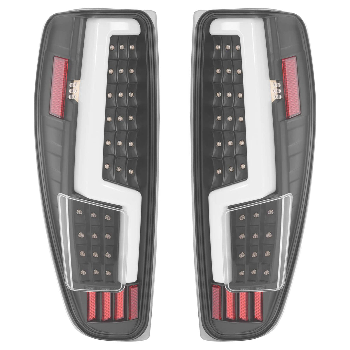 Solid Spare Black For 2004-2012 Chevy Colorado GMC Canyon LED Tube Tail Lights Brake Lamps