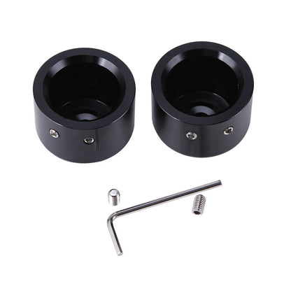 Solidspare Black Front Axle Cap Nut Covers Fit for Harley Touring Street Road Glide King US