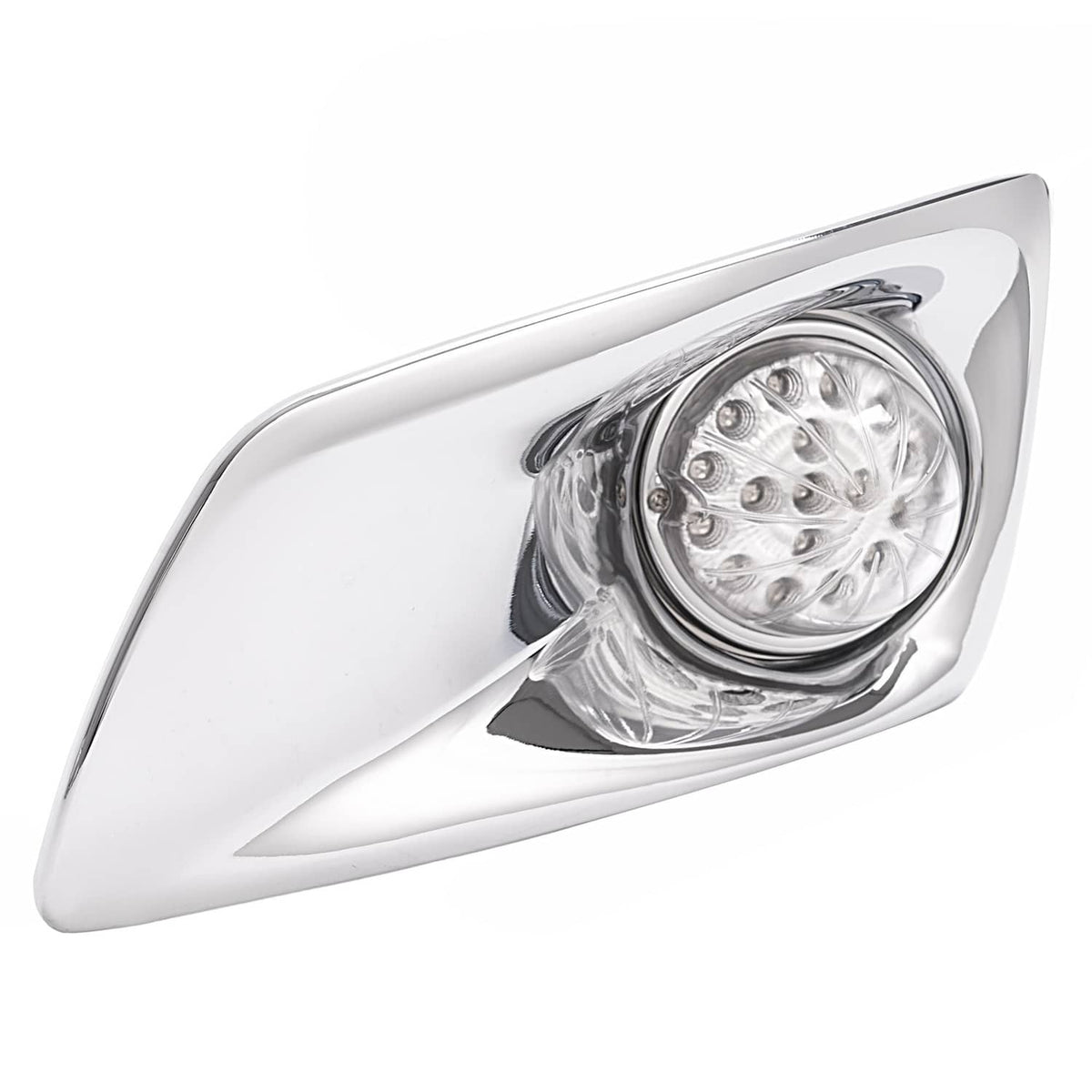 Solid Spare LED Fog Lights Lamp W/Bezel Clear Lens Pair LH & RH For Kenworth T660 2007-2017