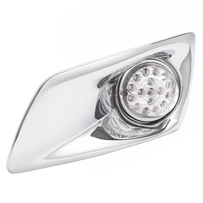 Solid Spare LED Fog Lights Lamp W/Bezel Clear Lens Pair LH & RH For Kenworth T660 2007-2017